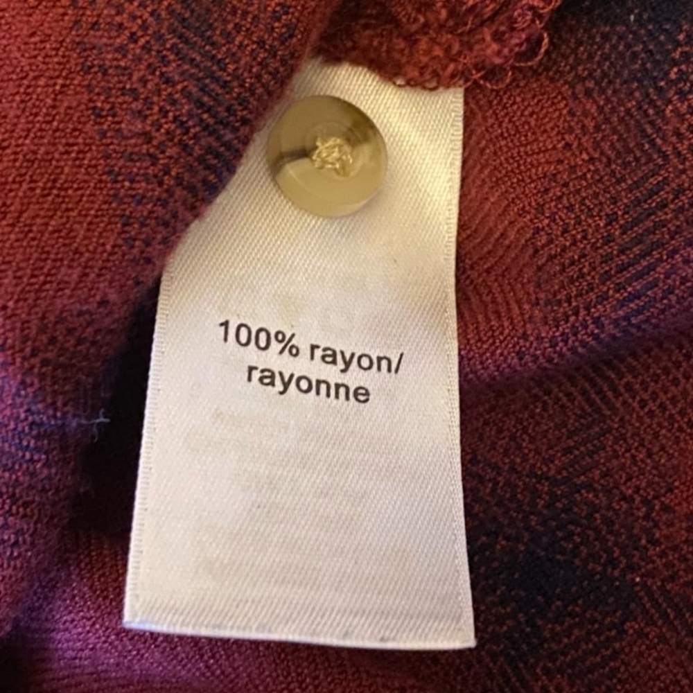 Maurices Red Blue Plaid Hooded Button Shirt Women's XL Fall Layer Western EUC - Picture 7 of 7